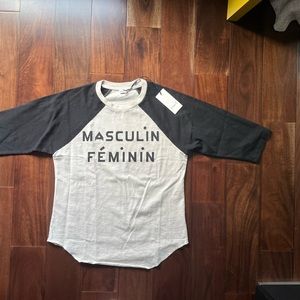 Brand New Clare V Raglan Sleeve Graphic Tee